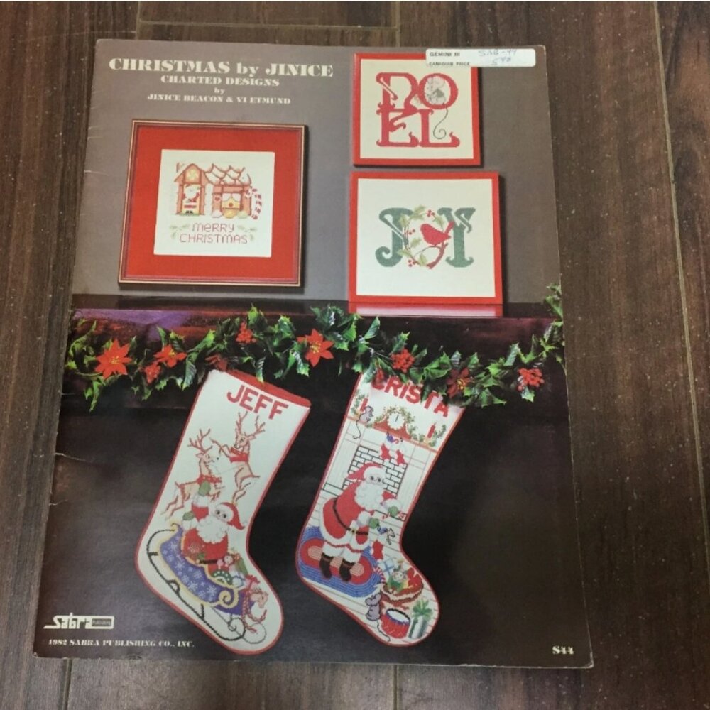 Cross Stitching Christmas by Jinice Charted Designs Book Sabra 1982 S44